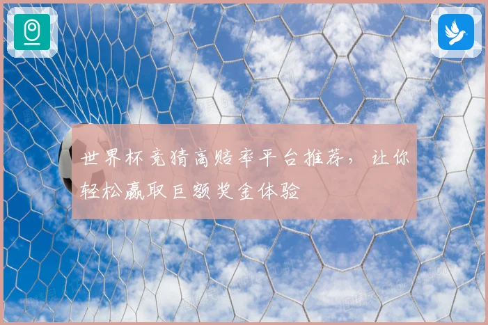 世界杯竞猜高赔率平台推荐，让你轻松赢取巨额奖金体验